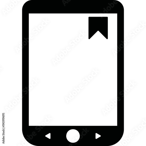 Simple vector icon electronic book