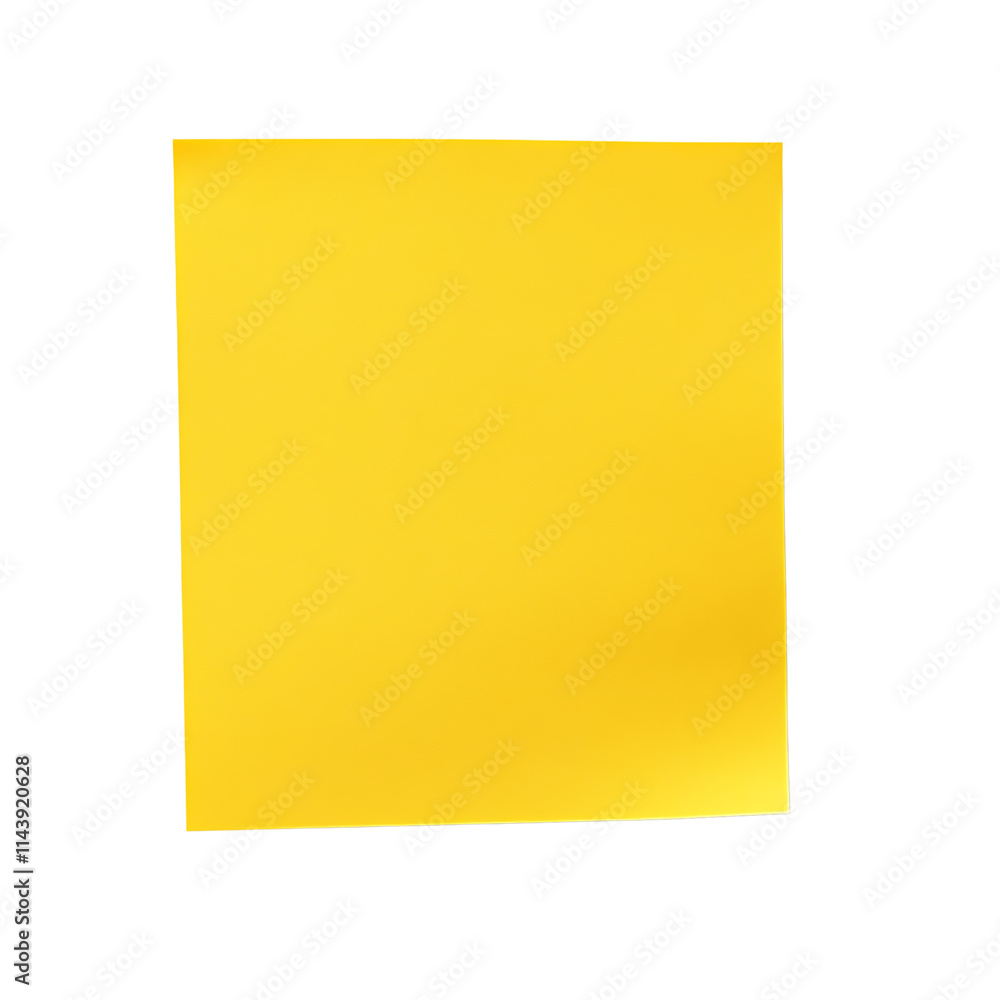 A vibrant yellow sticky note isolated on a white background, perfect for reminders, notes, or creative projects.,transparent background A vibrant yellow sticky note isolated on a white background, perfect for reminders, notes, or creative projects.,transparent background