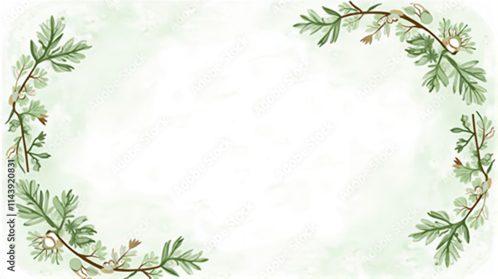 green leaves frame green leaves frame
