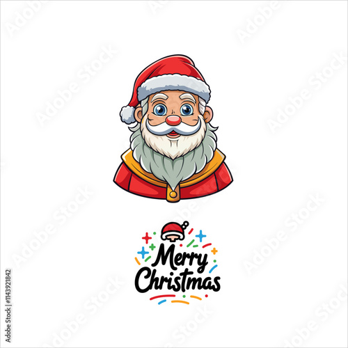 Christmas Santa Claus isolated. Christmas Set of Cheerful, funny Santa clause for winter holidays. Happy Santa Claus cartoon character ready new year. vector