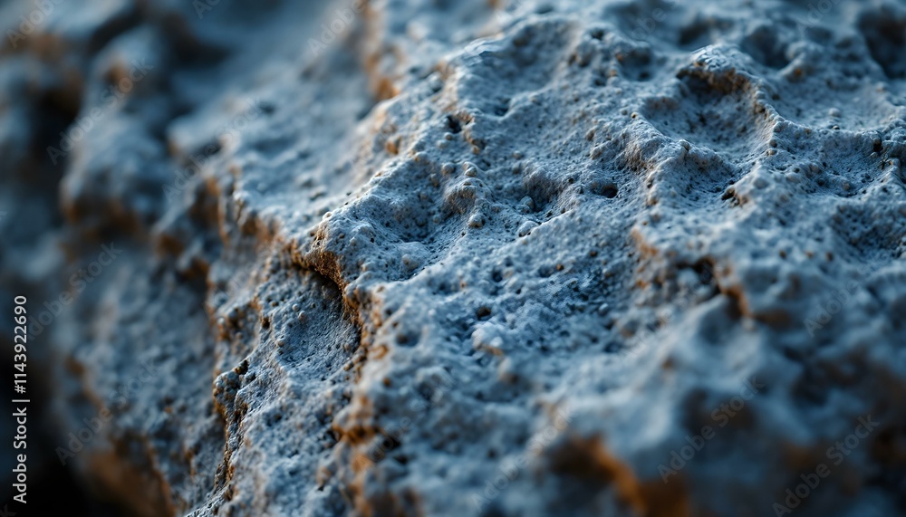 A close-up view of a textured rock surface featuring several small holes and indentations A close-up view of a textured rock surface featuring several small holes and indentations