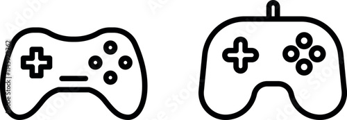 "Gamepad Icon with Buttons and Joystick Vector Design"