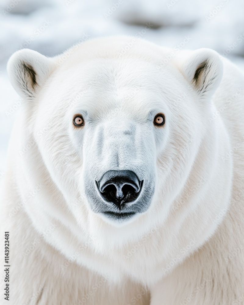stunning polar bear close-up portrait in arctic environment high-resolution wildlife photography stunning polar bear close-up portrait in arctic environment high-resolution wildlife photography