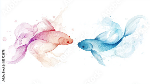 Serene Aquatic Dance: Two e...