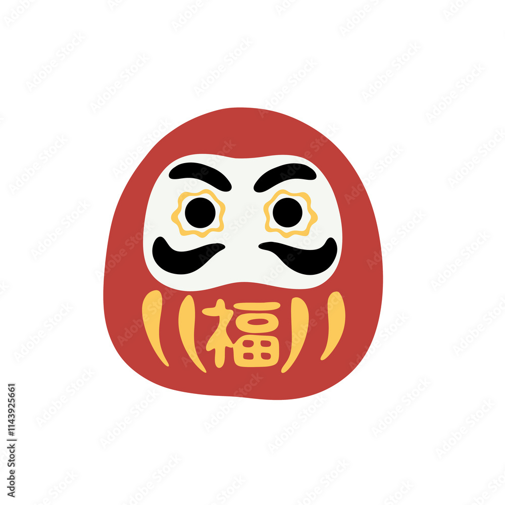 Darum Doll Illustration Symbol of Good Luck Darum Doll Illustration Symbol of Good Luck