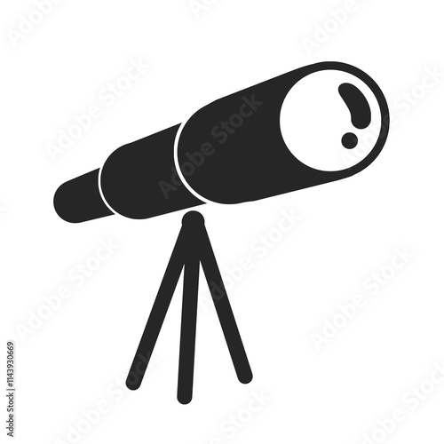 Telescope Silhouette Vector Illustration