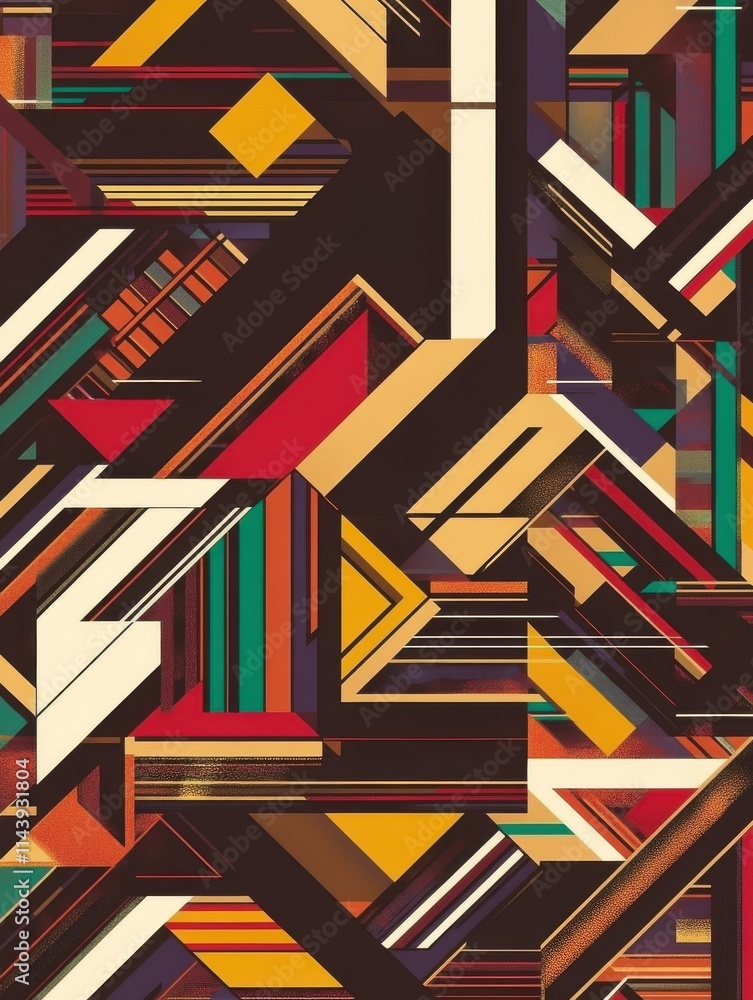 Abstract Geometric Composition: A Vibrant Display of Modern Design Abstract Geometric Composition: A Vibrant Display of Modern Design