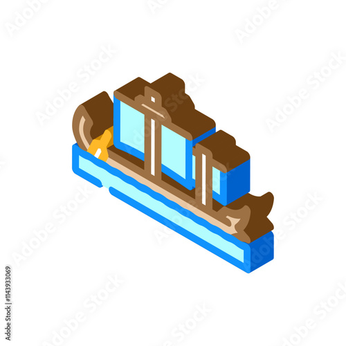 trireme ancient ship isometric icon vector. trireme ancient ship sign. isolated symbol illustration