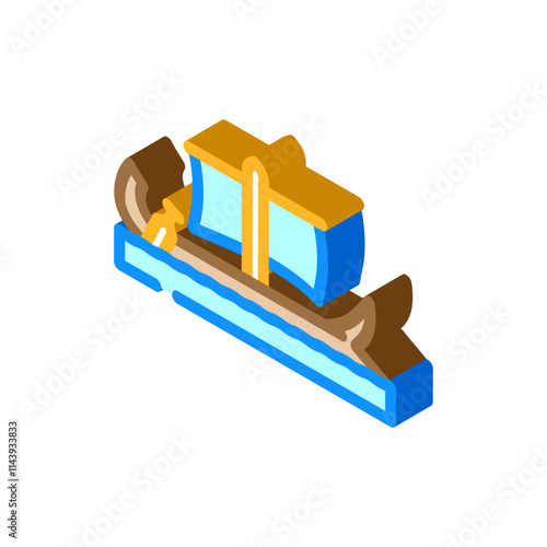 bireme ancient ship isometric icon vector. bireme ancient ship sign. isolated symbol illustration