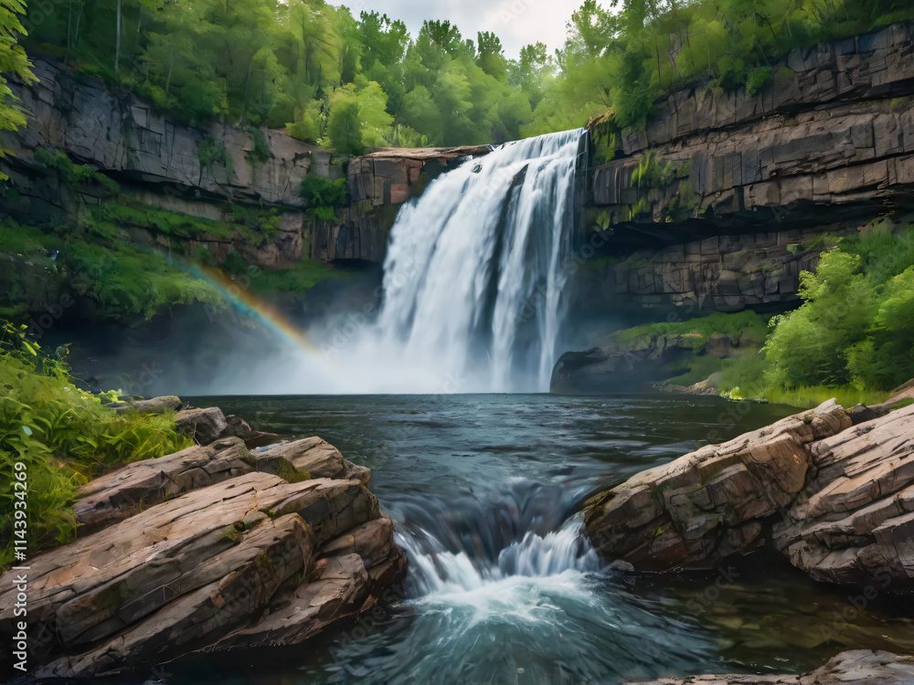 Fototapeta premium waterfall in the forest