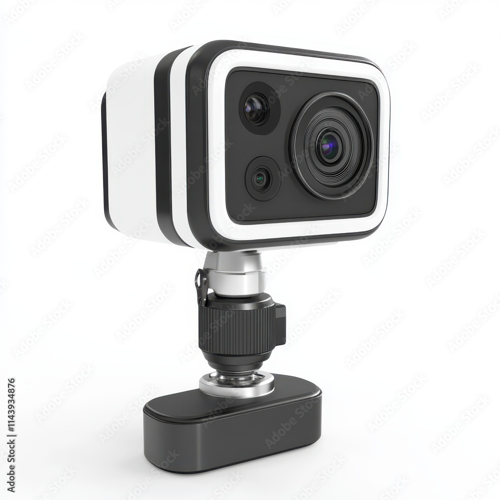 3D Action Camera Isolated and White Background 3D Action Camera Isolated and White Background