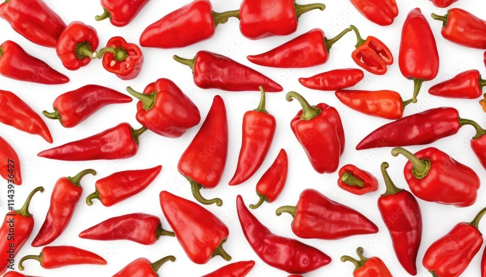 Vibrant Red Chili Peppers Collection: A Spicy Still Life Vibrant Red Chili Peppers Collection: A Spicy Still Life