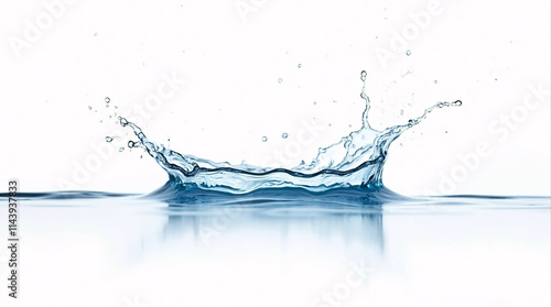 Water splash on a white background