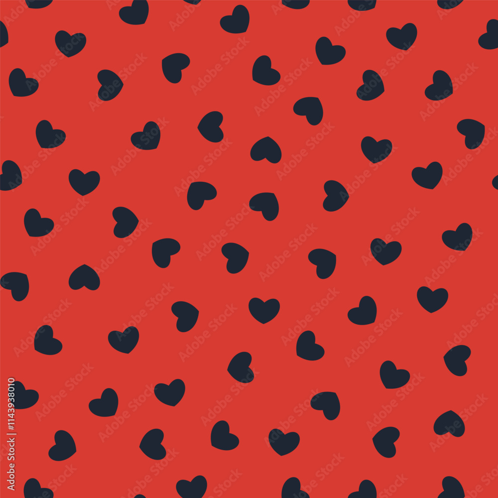 Groovy background with tiny hearts. Valentine day cheerful seamless pattern. Vector wallpaper with romantic vibes. Cute print for fabric, paper, kids clothes and accessories Groovy background with tiny hearts. Valentine day cheerful seamless pattern. Vector wallpaper with romantic vibes. Cute print for fabric, paper, kids clothes and accessories
