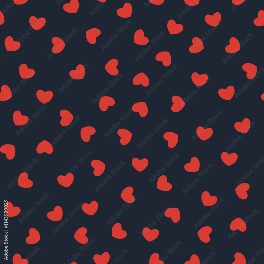 Groovy background with tiny hearts. Valentine day cheerful seamless pattern. Vector wallpaper with romantic vibes. Cute print for fabric, paper, kids clothes and accessories Groovy background with tiny hearts. Valentine day cheerful seamless pattern. Vector wallpaper with romantic vibes. Cute print for fabric, paper, kids clothes and accessories