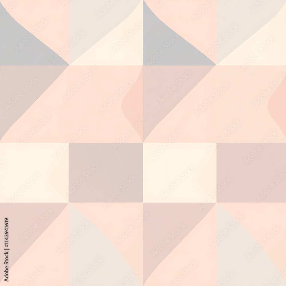 Pastel Geometric Pattern: Soft blush, gray, and cream tones create a calming and elegant geometric pattern. Ideal for backgrounds, textiles, and design projects. Pastel Geometric Pattern: Soft blush, gray, and cream tones create a calming and elegant geometric pattern. Ideal for backgrounds, textiles, and design projects.