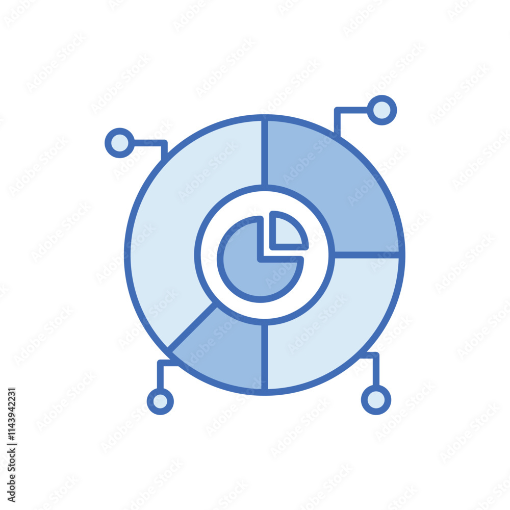Multilevel Graph vector icon Multilevel Graph vector icon