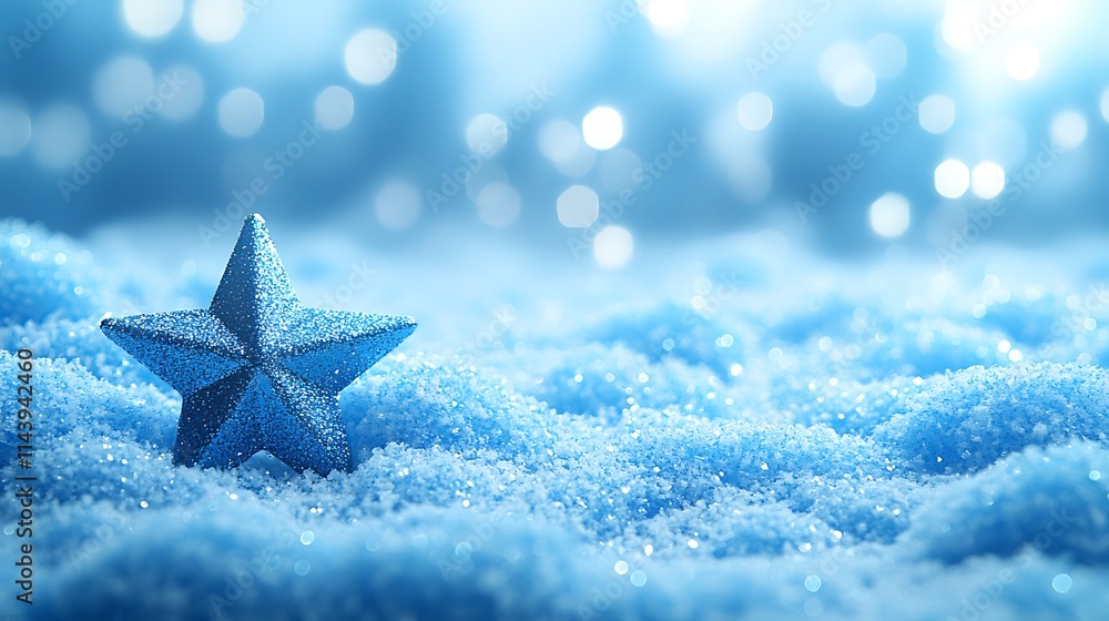 A shimmering silver star ornament with a crystal-like design, placed on an isolated white background with vivid details and sharp focus A shimmering silver star ornament with a crystal-like design, placed on an isolated white background with vivid details and sharp focus
