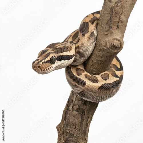 snake on the white isolate background