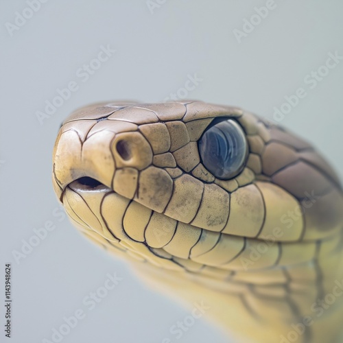 snake on the white isolate background