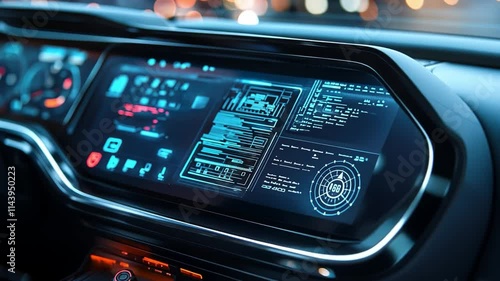 Wallpaper Mural Futuristic Car Dashboard Interface Torontodigital.ca