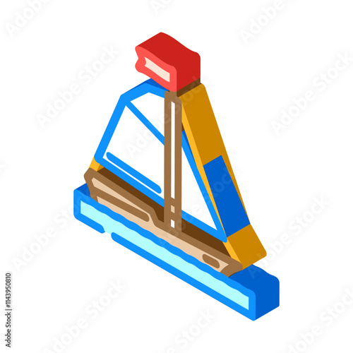 sloop ancient ship isometric icon vector. sloop ancient ship sign. isolated symbol illustration