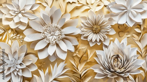 Stunning Paper Flowers Wall Decor - Exquisite Floral Art for Home