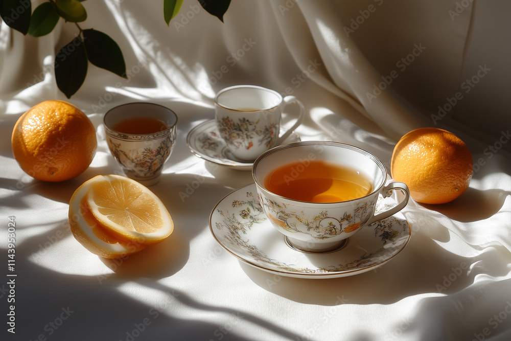 Chinese Tea Culture Concept Background