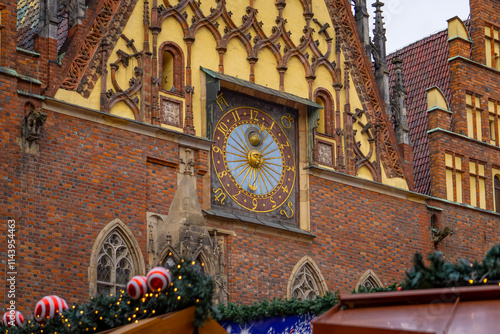 Photography stalls at a Christmas and New Year's market in a big city