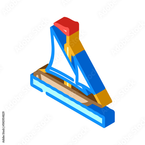 tartan ancient ship isometric icon vector. tartan ancient ship sign. isolated symbol illustration