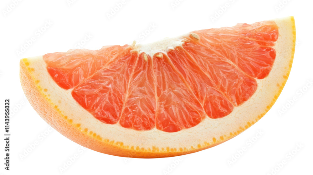A Fresh Grapefruit Slice Showcasing Juicy Pulp Perfect for Healthy Recipes and Fresh Drink Garnishes. A Fresh Grapefruit Slice Showcasing Juicy Pulp Perfect for Healthy Recipes and Fresh Drink Garnishes.