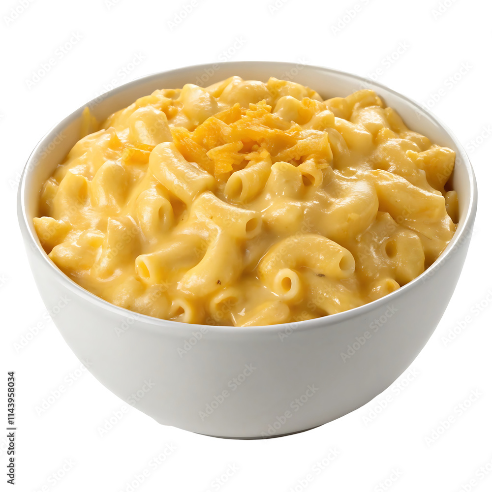 creamy mac and cheese bowl isolated creamy mac and cheese bowl isolated