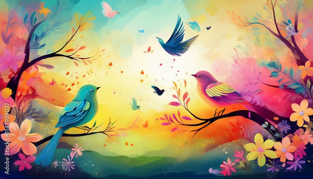 Fototapeta premium bird on a branch