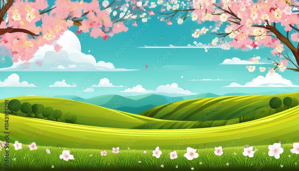 Fototapeta premium landscape with trees