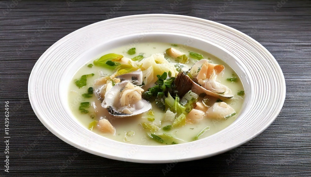 冬に食べたい料理	牡蠣(かき)と白菜のクラムチャウダー