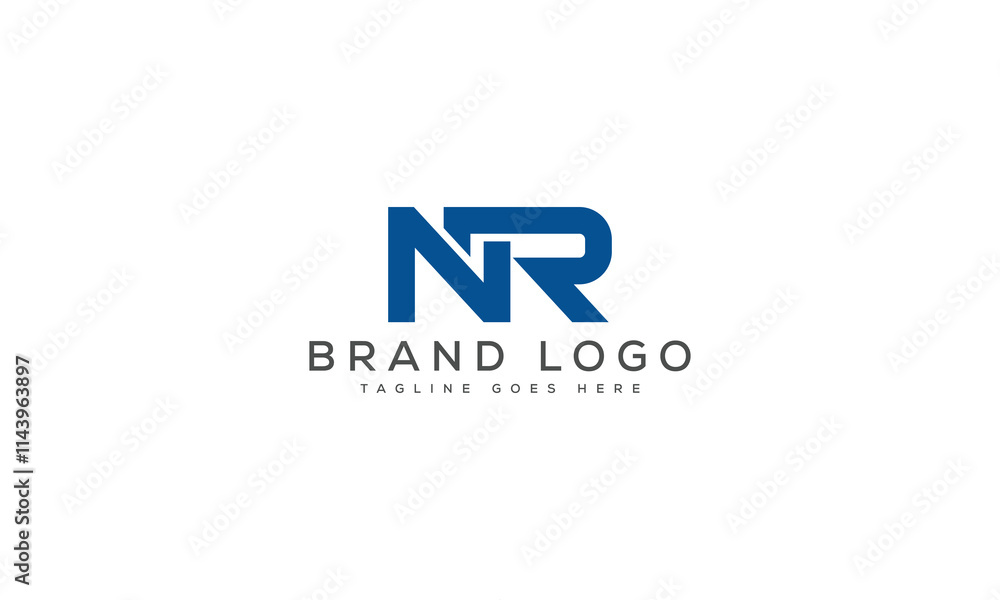 letter NR logo design vector template design for brand. letter NR logo design vector template design for brand.