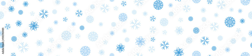 Winter seamless pattern with snowflakes