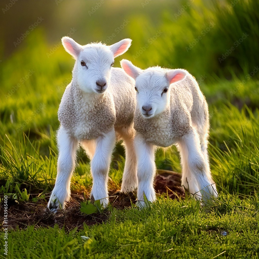 Obraz premium sheep and lamb