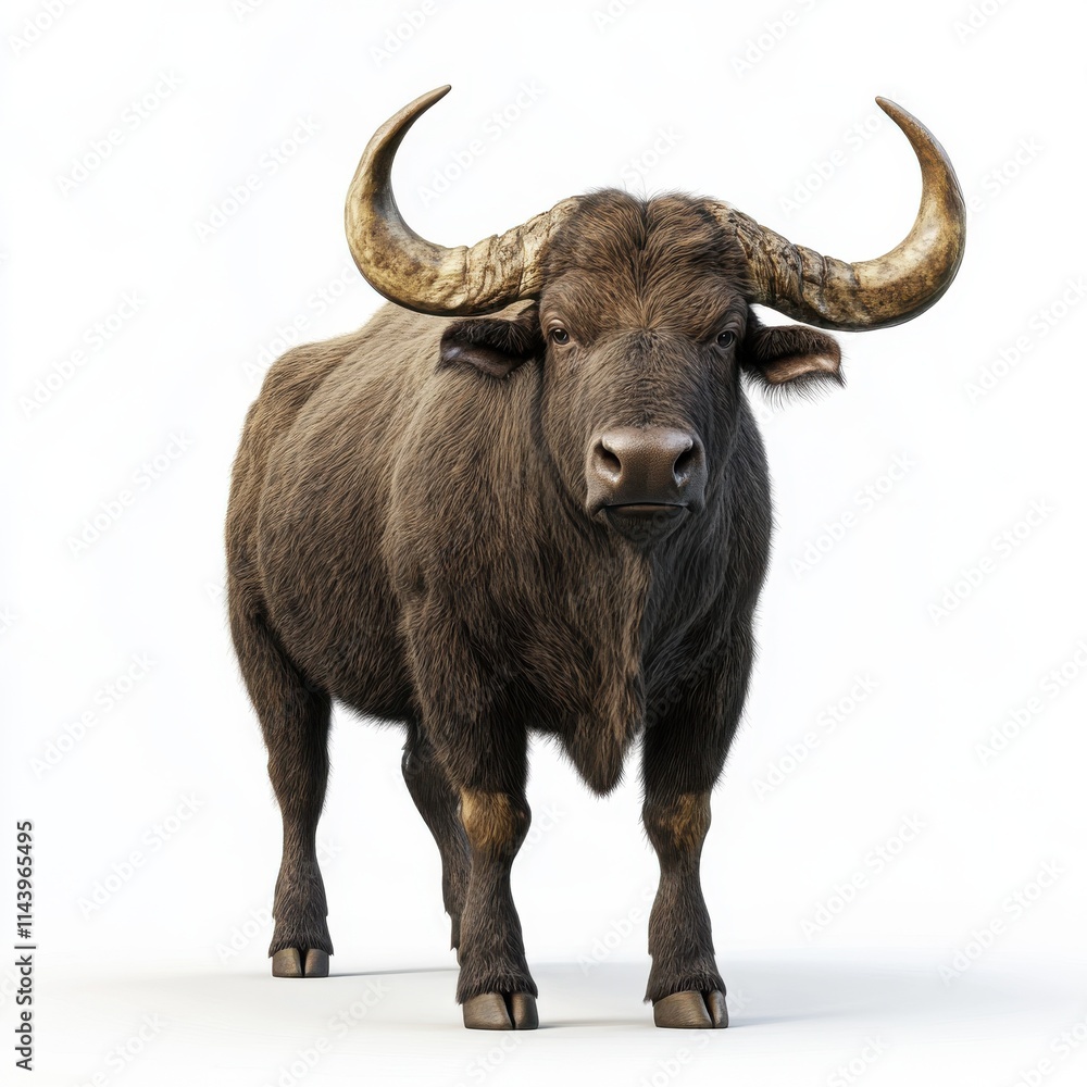 3D Buffalo Isolated and White Background 3D Buffalo Isolated and White Background