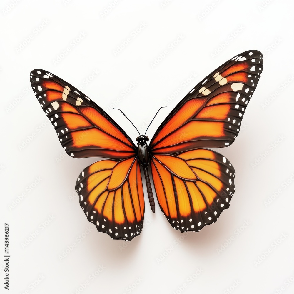 3D Butterfly Isolated and White Background 3D Butterfly Isolated and White Background