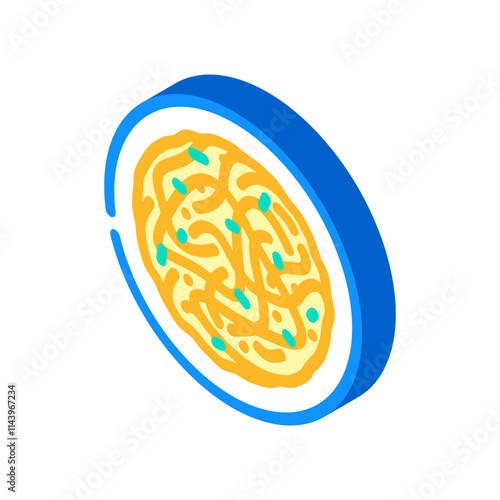 chow mein chinese cuisine isometric icon vector. chow mein chinese cuisine sign. isolated symbol illustration