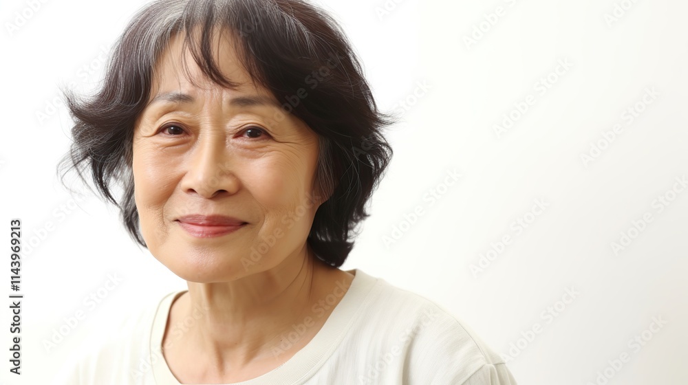 Smile senior asian woman in 60s, fresh face looking at camera. Smile senior asian woman in 60s, fresh face looking at camera.