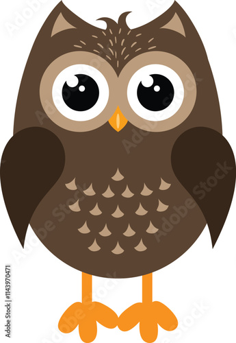 Cute and friendly brown owl