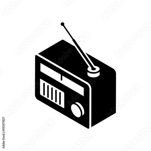 Isometric Radio icon vector design element templates simple and modern concept