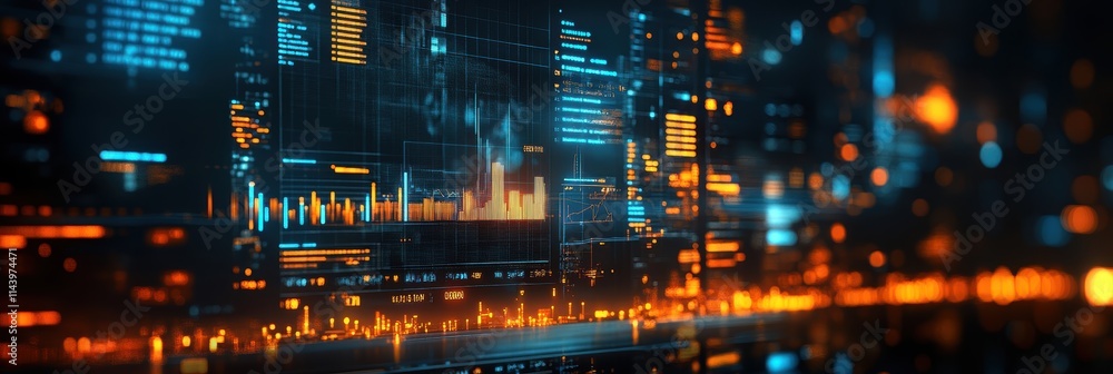 Fototapeta premium KPI overview graph on computer screen Business Strategy and Performance Indicators