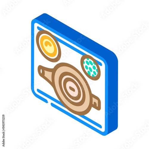 chinese tea chinese cuisine isometric icon vector. chinese tea chinese cuisine sign. isolated symbol illustration