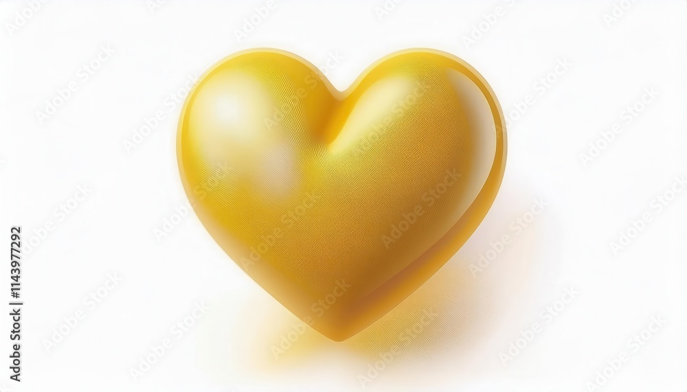 Glossy Yellow Heart Symbol of Love, Positivity, and Friendship. Modern Minimalist 3D Design for Emotional Expression, Digital Art, and Creative Projects Glossy Yellow Heart Symbol of Love, Positivity, and Friendship. Modern Minimalist 3D Design for Emotional Expression, Digital Art, and Creative Projects