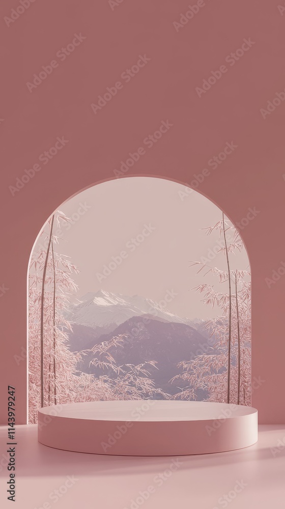 Fototapeta premium PANTONE 17-1230 Mocha Mousse Abstract Minimalist Art Decor Print Design Background Wallpaper Inspiration