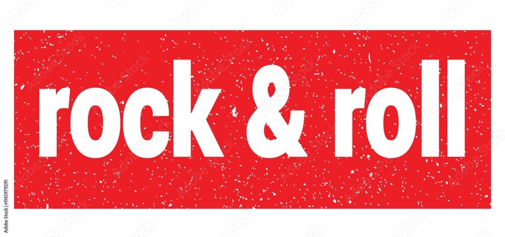 rock & roll text written on red stamp sign. rock & roll text written on red stamp sign.