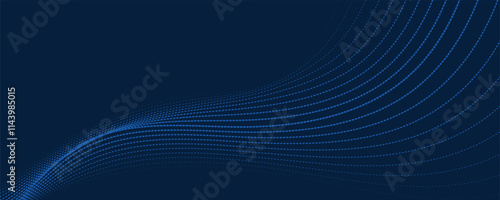 Abstract blue wave background